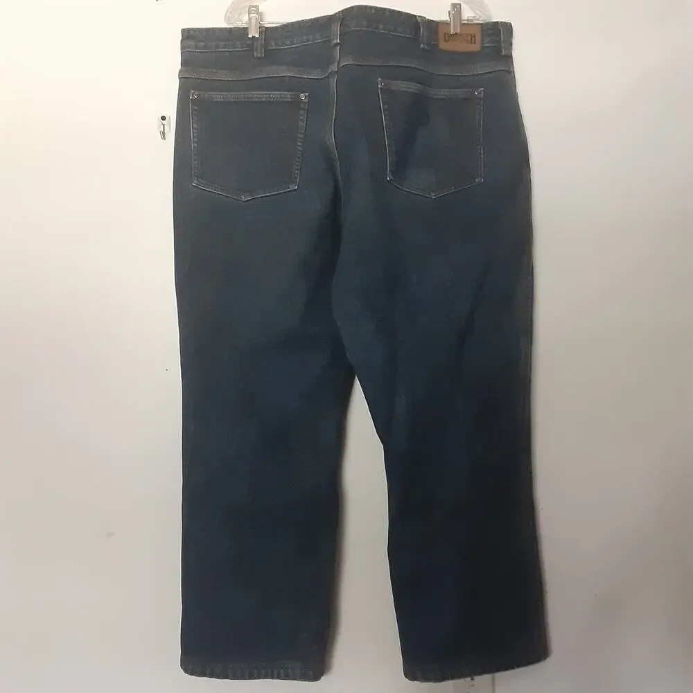 Duluth Trading Men 42x30 Flex Ballroom Mid Rise Dark Wash Blue Jean READ